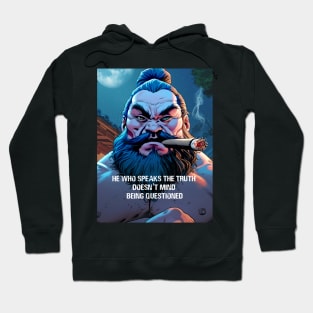 Puff Sumo: He who speaks the truth doesn’t mind being questioned on a Dark Background Hoodie
